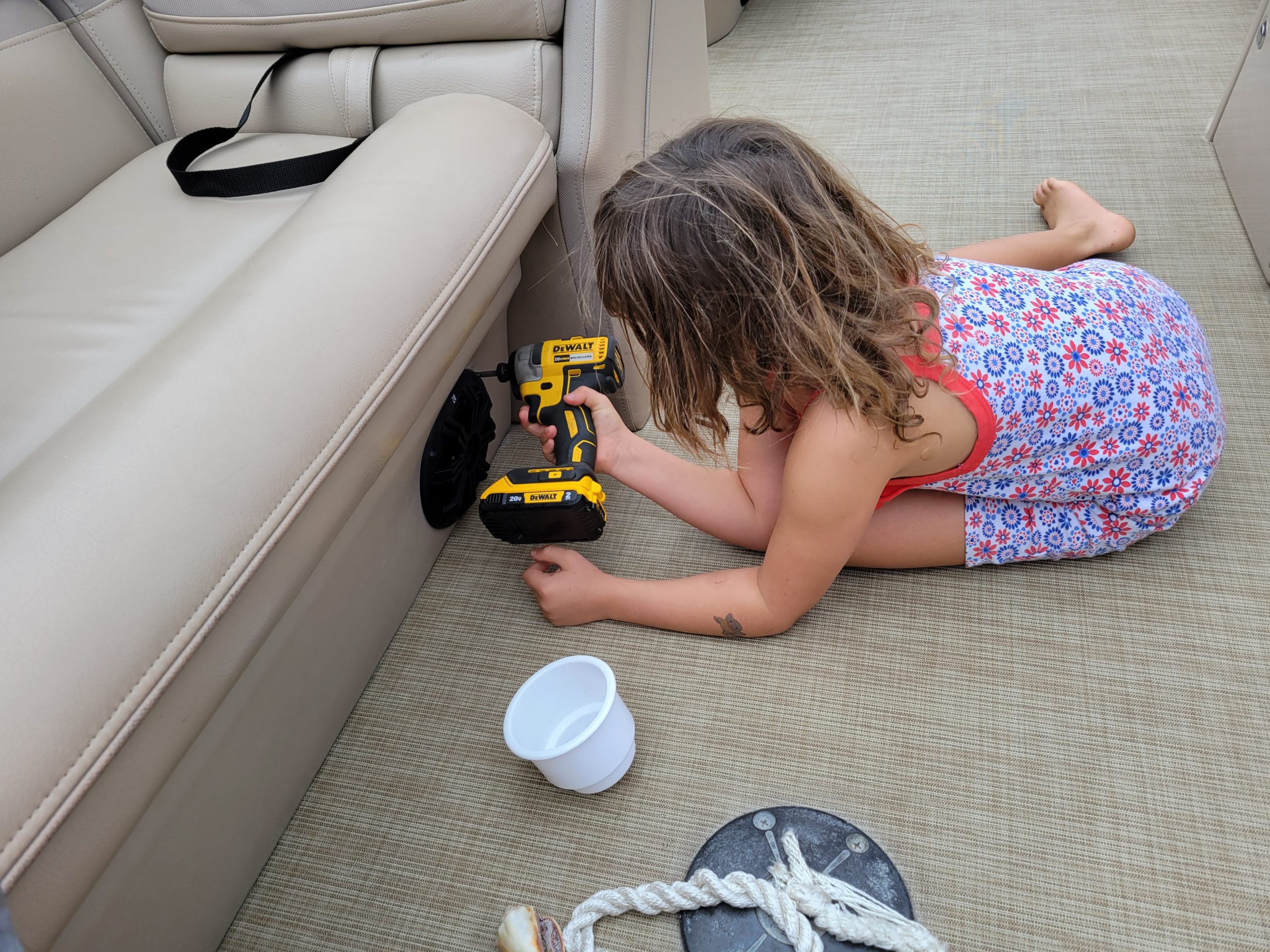 Camber working on the boats